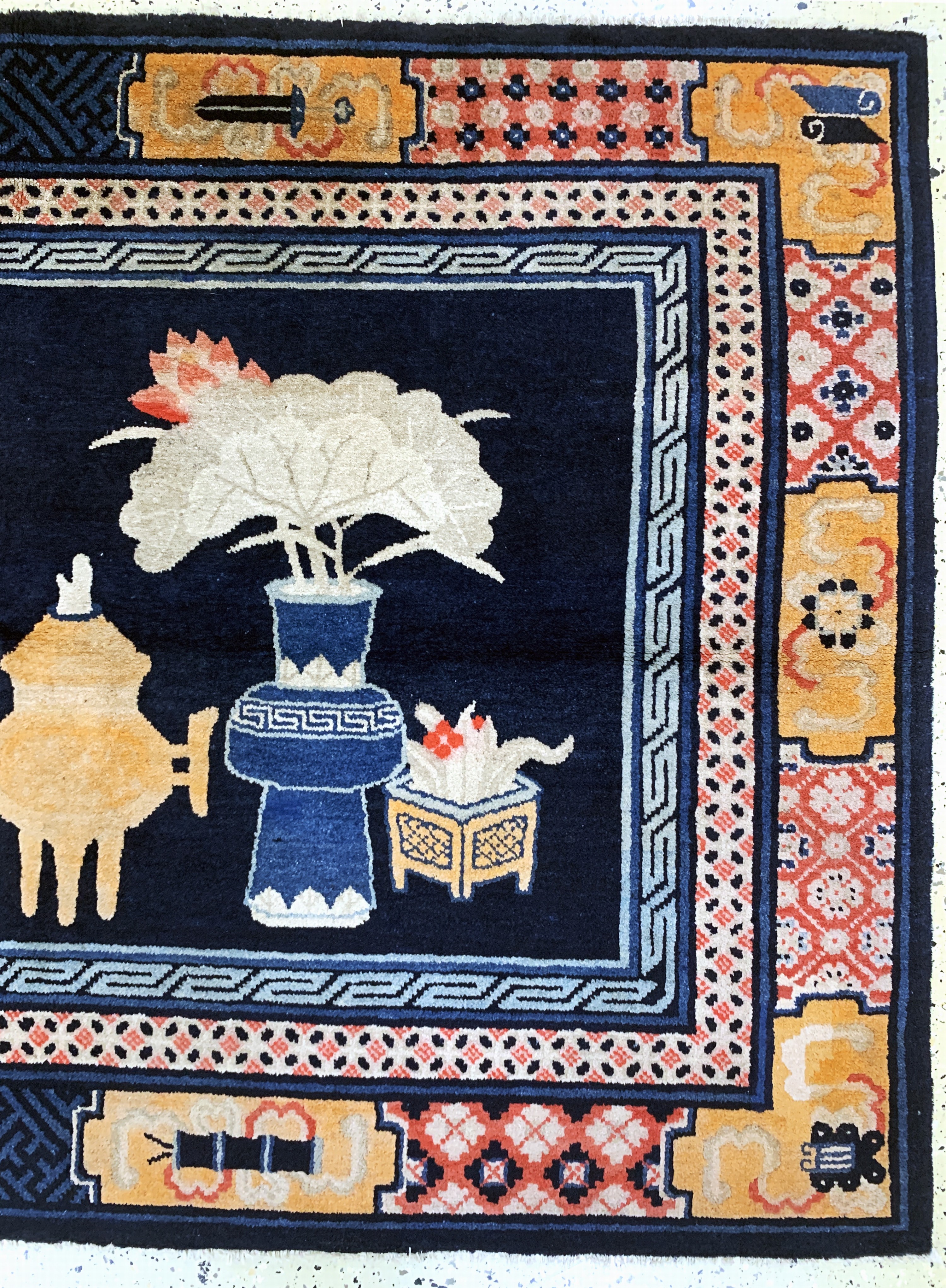 Detail b: Pao Tow antik, China, um 1900, Wolle auf Baumwolle, ca. 202 x 132 cm, EHZ: 1-2