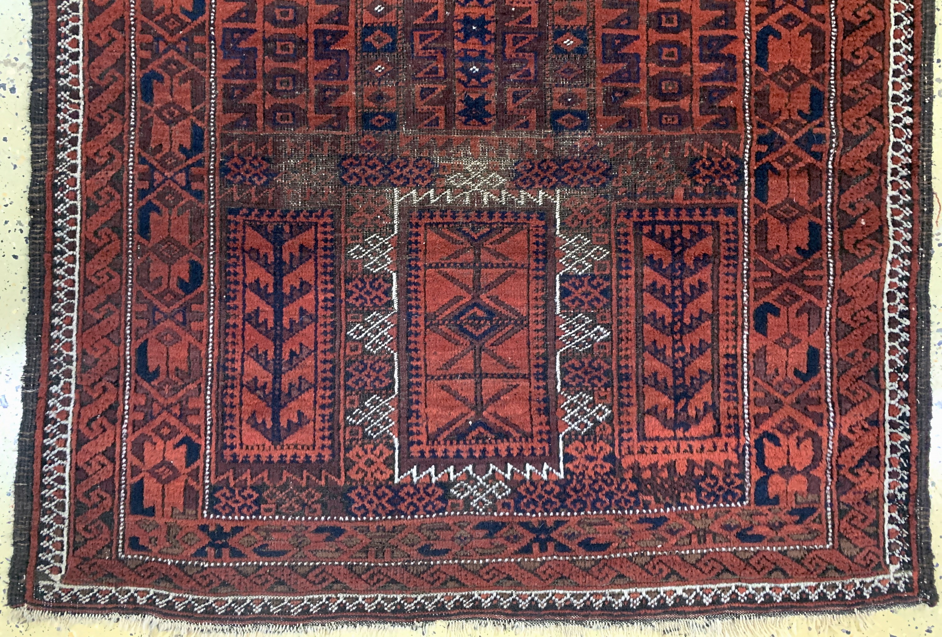 Detail c: Belutsch antik, Persien, 19.Jhd, Wolle auf Wolle, ca. 212 x 120 cm, EHZ: 3