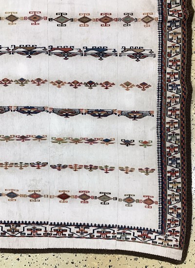 27093827a - Shahsawan´Verneh´, Persien, Anfang 20.Jhd, Wolle auf Baumwolle, ca. 169 x 154 cm, ...
