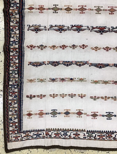 27093827b - Shahsawan´Verneh´, Persien, Anfang 20.Jhd, Wolle auf Baumwolle, ca. 169 x 154 cm, ...