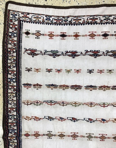 27093827c - Shahsawan´Verneh´, Persien, Anfang 20.Jhd, Wolle auf Baumwolle, ca. 169 x 154 cm, ...