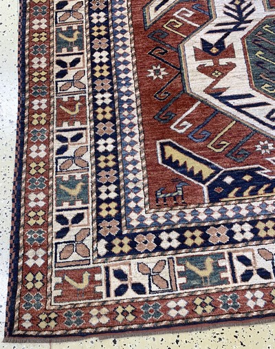 27093830b - ´Schild-Kazak´neugeknüpft, Pakistan, Ende 20.Jhd, Wolle auf Wolle, ca. 257 x 205 cm, ...