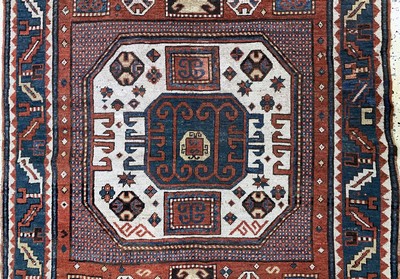 27093845e - ´Karachoph-Kazak´antik, Kaukasus, 19.Jhd, Wolle auf Wolle, ca. 215 x 150 cm, EHZ: 2-3 ...