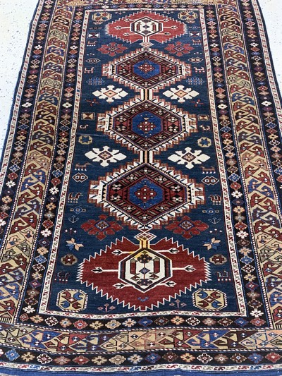 27093866d - ´Bidjov-Kazak´antik, Kaukasus, 19.Jhd, Wolle auf Wolle, ca. 180 x 120 cm, EHZ: 3 ...