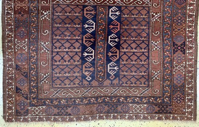 27093867b - Ersari´Engsi´antik, Turkmenistan, 19.Jhd, Wolle auf Wolle, ca. 185 x 140 cm, EHZ: 2-3 ...