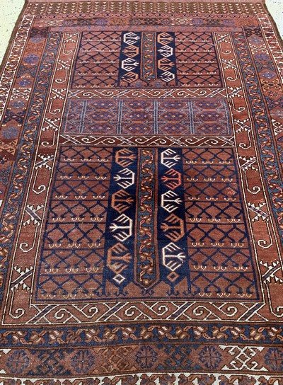 27093867d - Ersari´Engsi´antik, Turkmenistan, 19.Jhd, Wolle auf Wolle, ca. 185 x 140 cm, EHZ: 2-3 ...