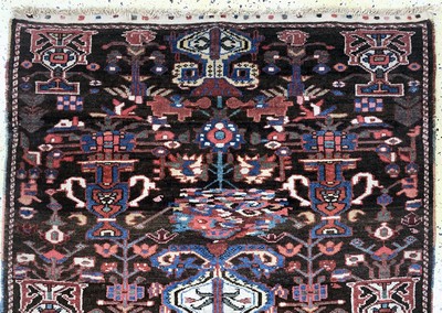 27093868a - Hamadan antik, Persien, um 1900, Wolle auf Baumwolle, ca. 150 x 105 cm, EHZ: 2 ...