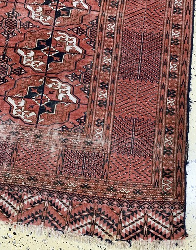 27093873a - Tekke#´main carpet#´antique, Turkmenistan, 19th century, wool on wool, approx. 290 x 225 ...