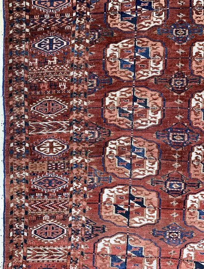 27093874c - Tekke´Hauptteppich´antik, Turkmenistan, 19.Jhd, Wolle auf Wolle, ca. 280 x 217 cm, EHZ: ...
