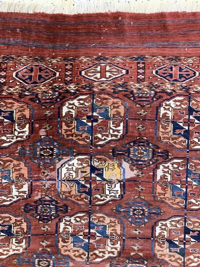 27093874g - Tekke´Hauptteppich´antik, Turkmenistan, 19.Jhd, Wolle auf Wolle, ca. 280 x 217 cm, EHZ: ...