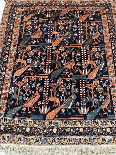27093878c - Afschar alt, Persien, Anfang 20.Jhd, Wolle auf Baumwolle, ca. 115 x 99 cm, EHZ: 2 ...
