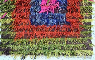 27093883b - ´Tülü´Schlafteppich, Türkei, Anfang 20.Jhd,Wolle auf Wolle, ca. 128 x 112 cm, EHZ: 4 ...