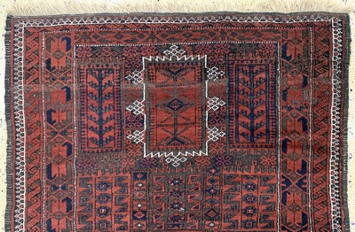 27093884a - Belutsch antik, Persien, 19.Jhd, Wolle auf Wolle, ca. 212 x 120 cm, EHZ: 3 ...