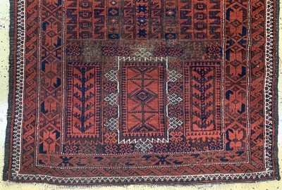 27093884c - Belutsch antik, Persien, 19.Jhd, Wolle auf Wolle, ca. 212 x 120 cm, EHZ: 3 ...