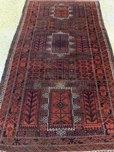 27093884d - Belutsch antik, Persien, 19.Jhd, Wolle auf Wolle, ca. 212 x 120 cm, EHZ: 3 ...