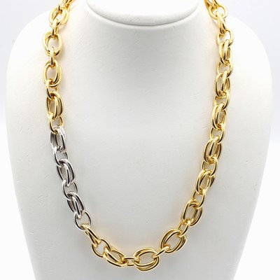 Image Collier, GG/WG 750/000, z.T. Zwillingsanker-glieder und 3 Glieder in WG Karabinerschl., ...