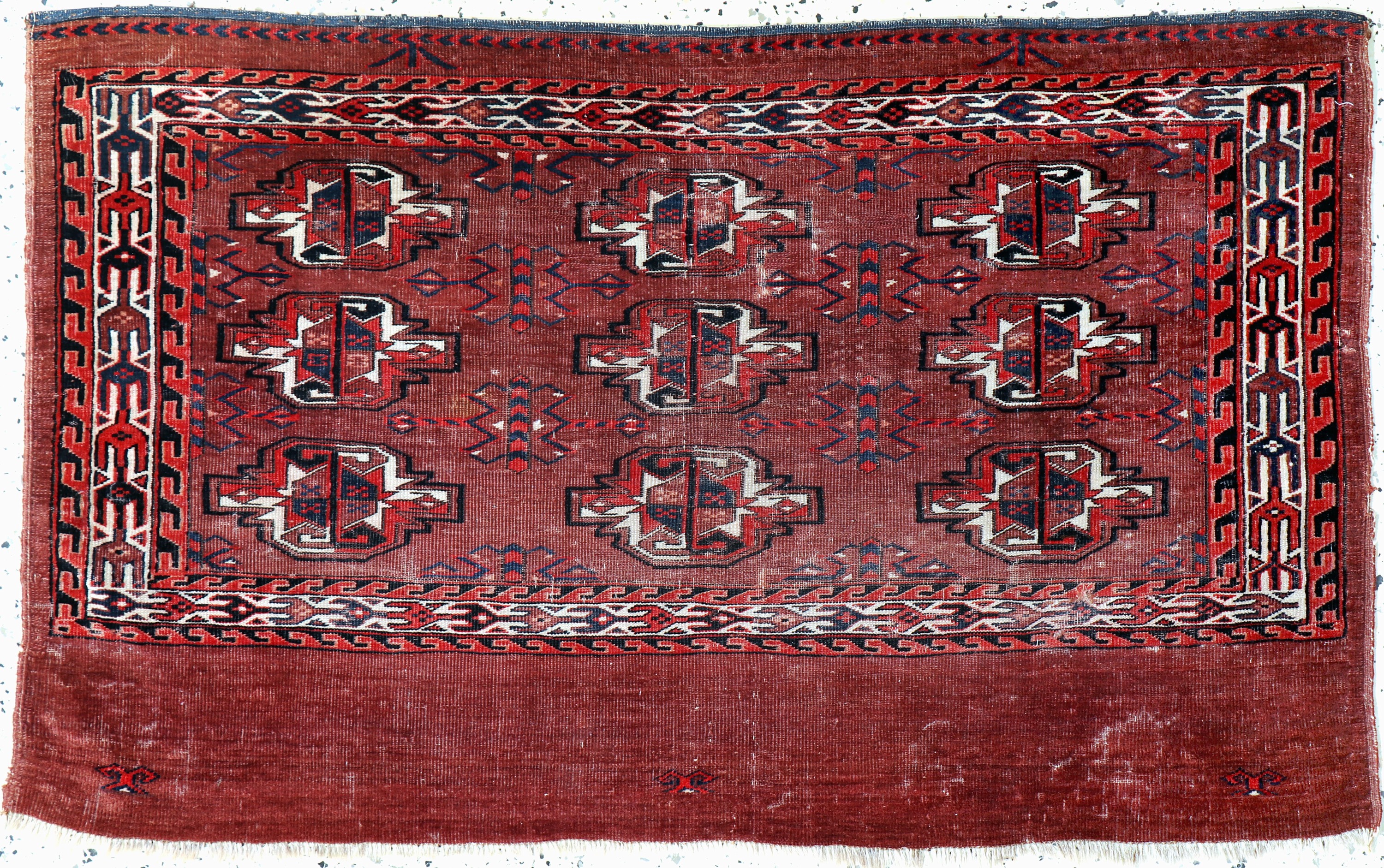 Image 27093908 - Tekke Tschowal antik, Turkmenistan, 19.Jhd,Wolle auf Wolle, ca. 123 x 76 cm, EHZ: 4 ...