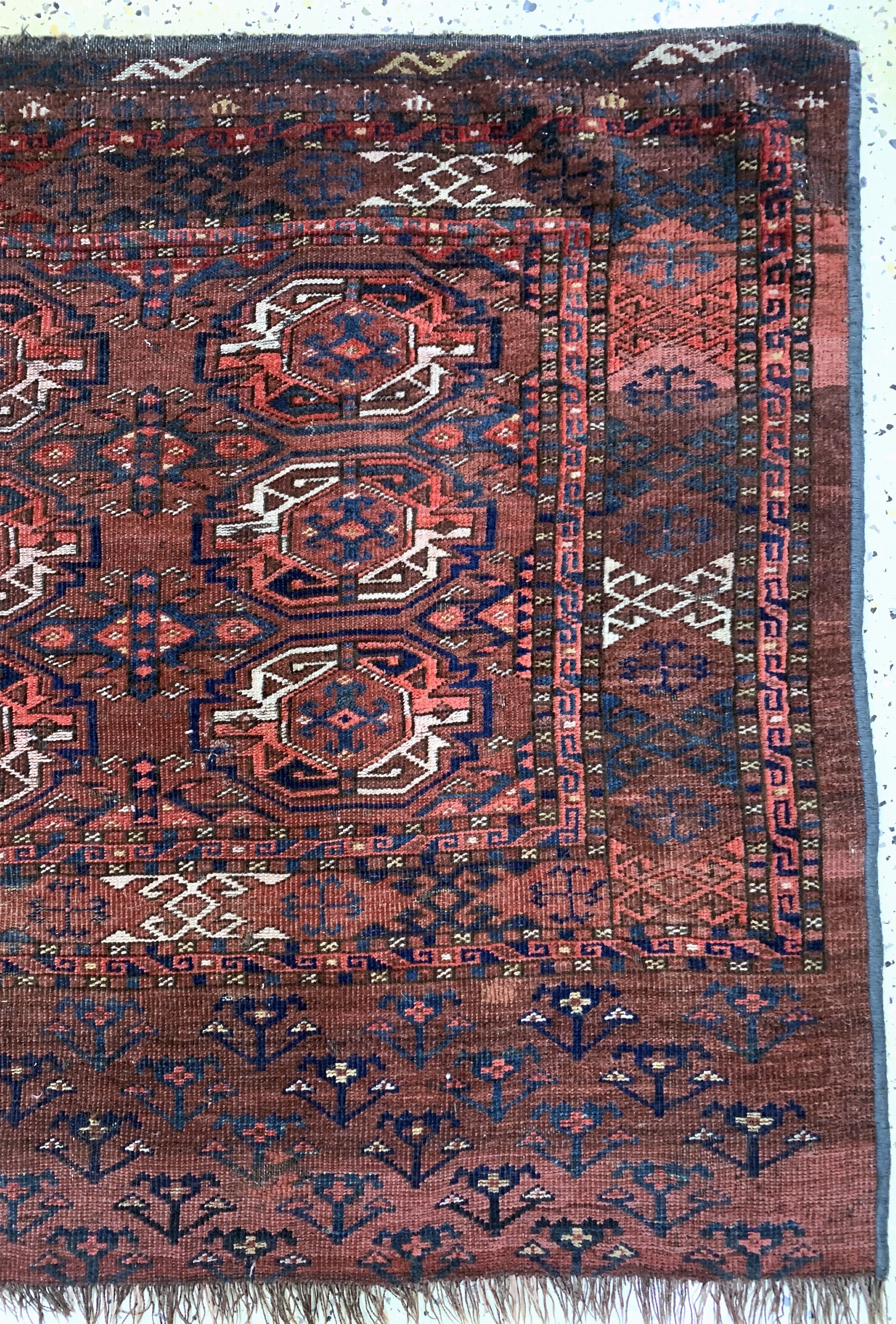 Detail a: Ersari Tschowal antik, Turkmenistan, 19.Jhd, Wolle auf Wolle, ca. 145 x 97 cm, EHZ:4