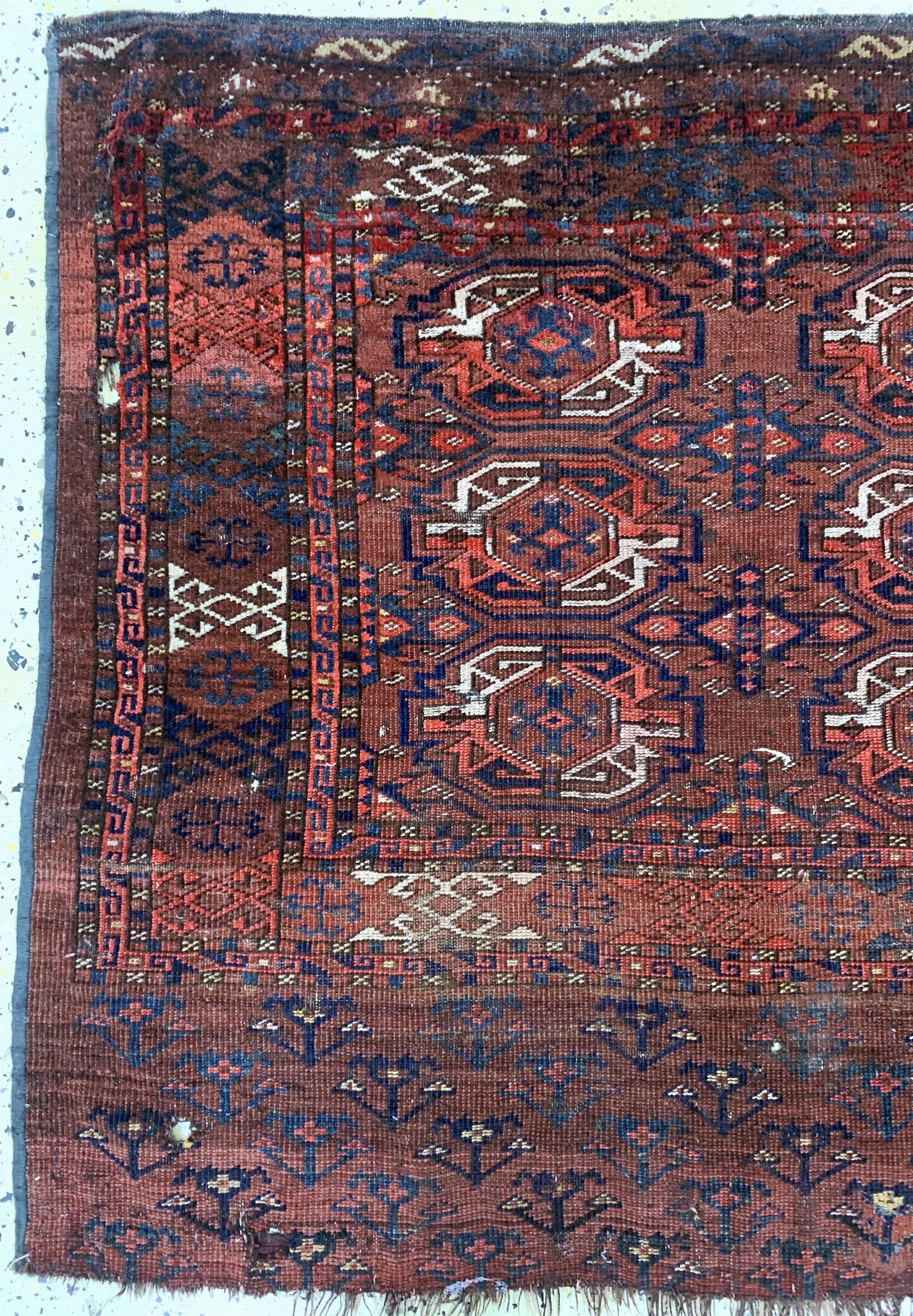 Detail c: Ersari Tschowal antik, Turkmenistan, 19.Jhd, Wolle auf Wolle, ca. 145 x 97 cm, EHZ:4