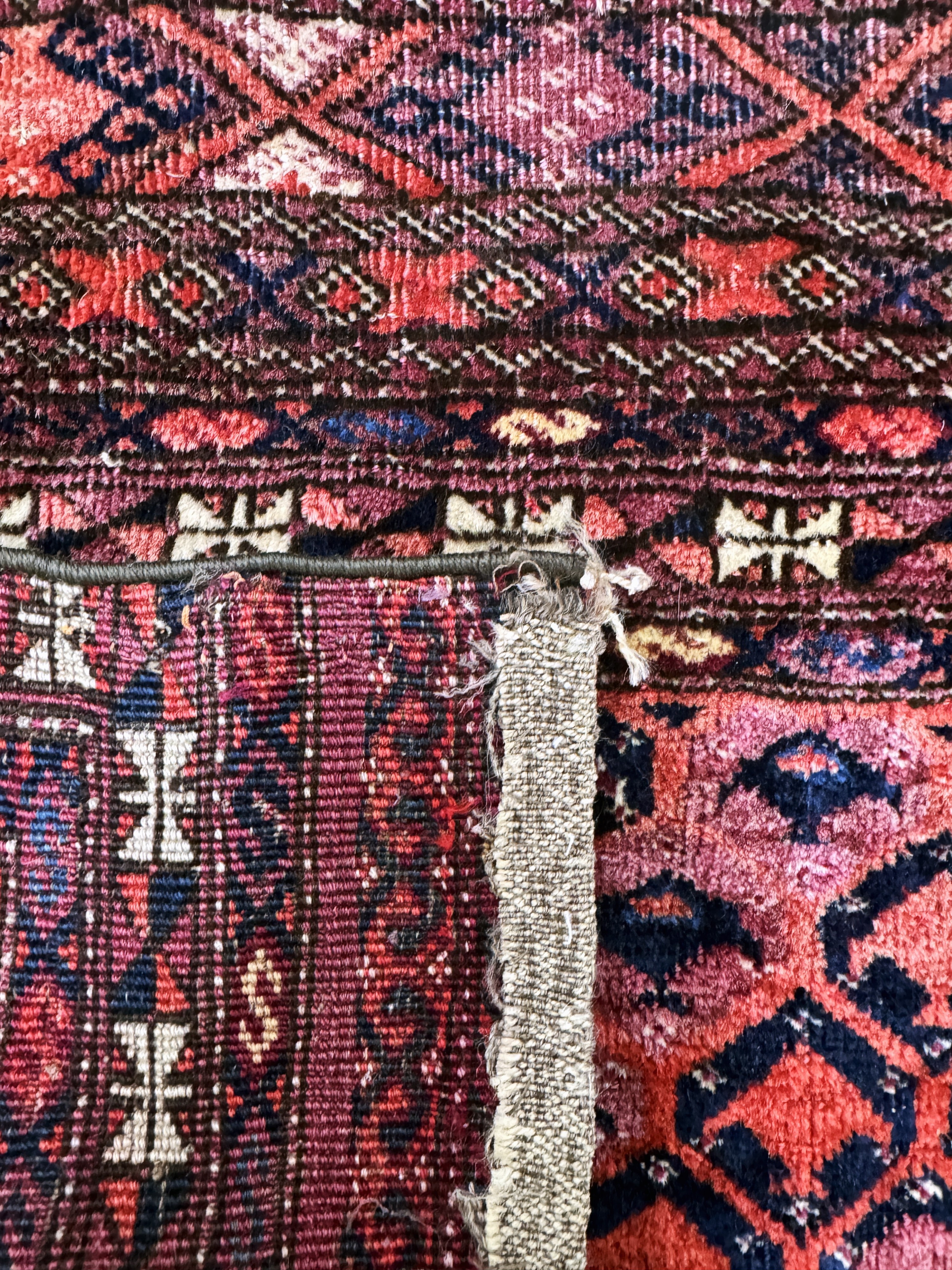 Detail d: Kizilayak Torba antik, Turkmenistan, 19.Jhd, Wolle auf Wolle, ca. 108 x 48 cm, EHZ:3