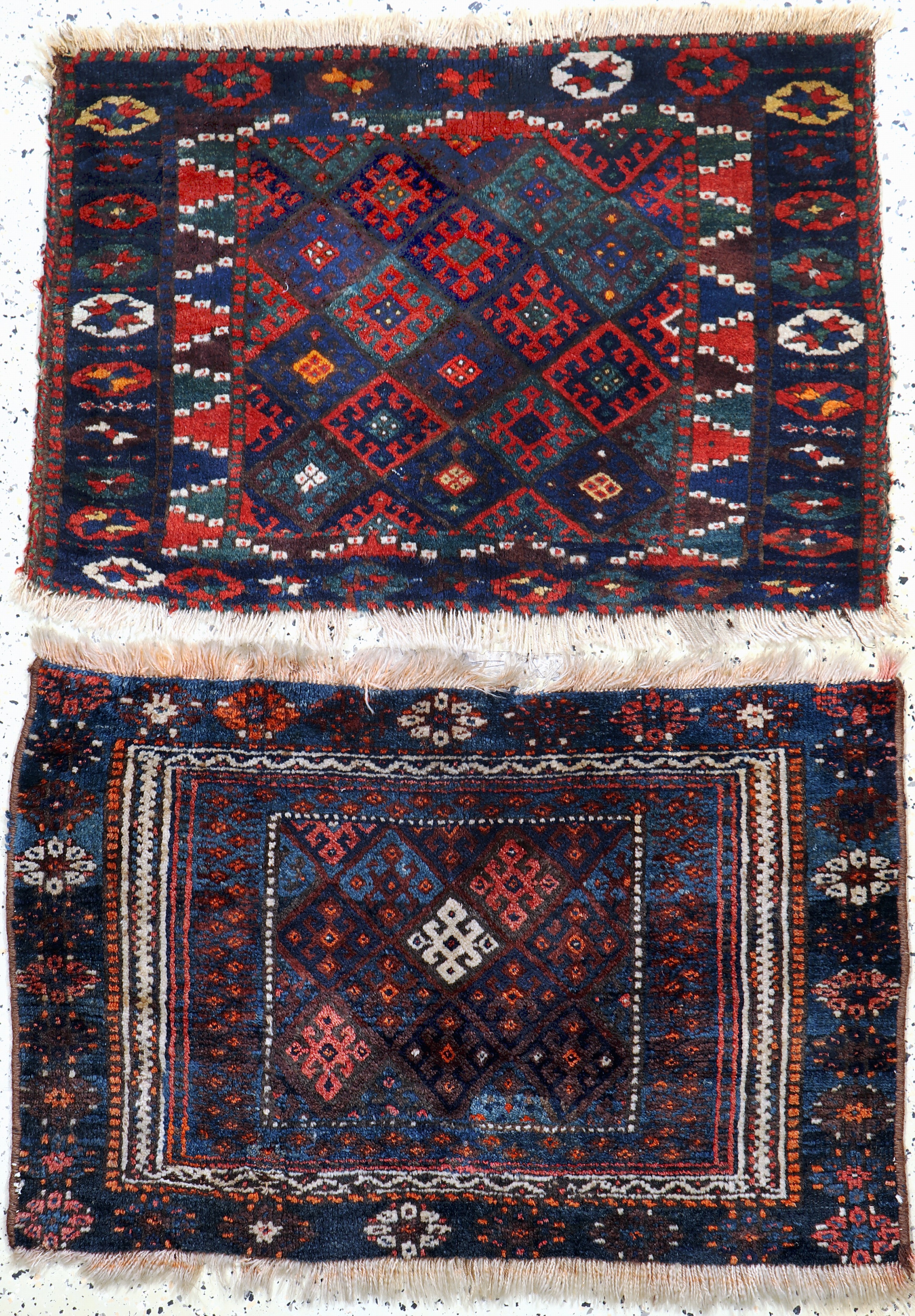 Image 27093920 - 2 Lots´Jaf´antik, Persien, um 1900, Wolle auf Wolle, ca. 100 x 64 cm, EHZ: ...