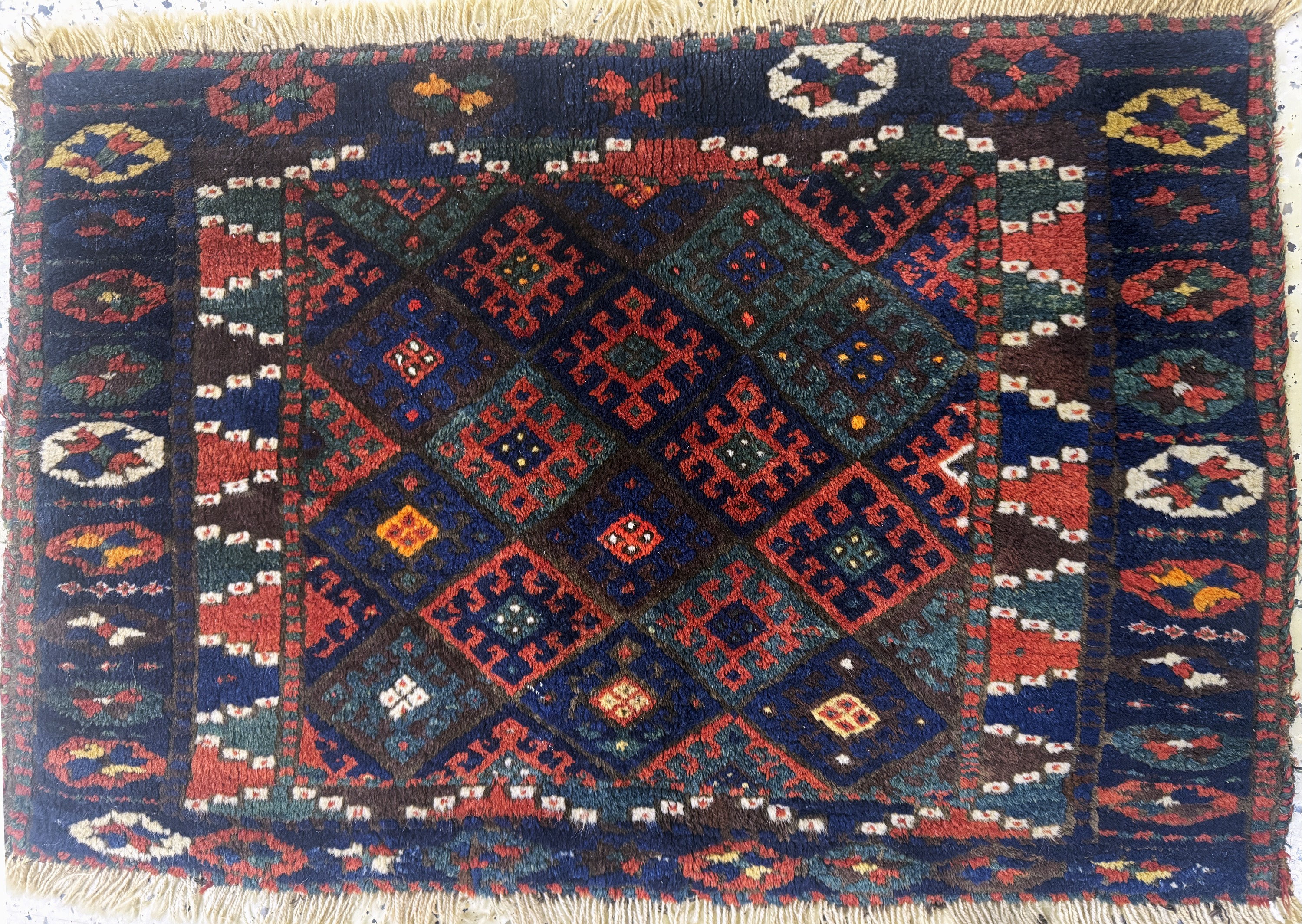 Detail a: 2 Lots"Jaf"antik, Persien, um 1900, Wolle auf Wolle, ca. 100 x 64 cm, EHZ: 3(restauriert)
