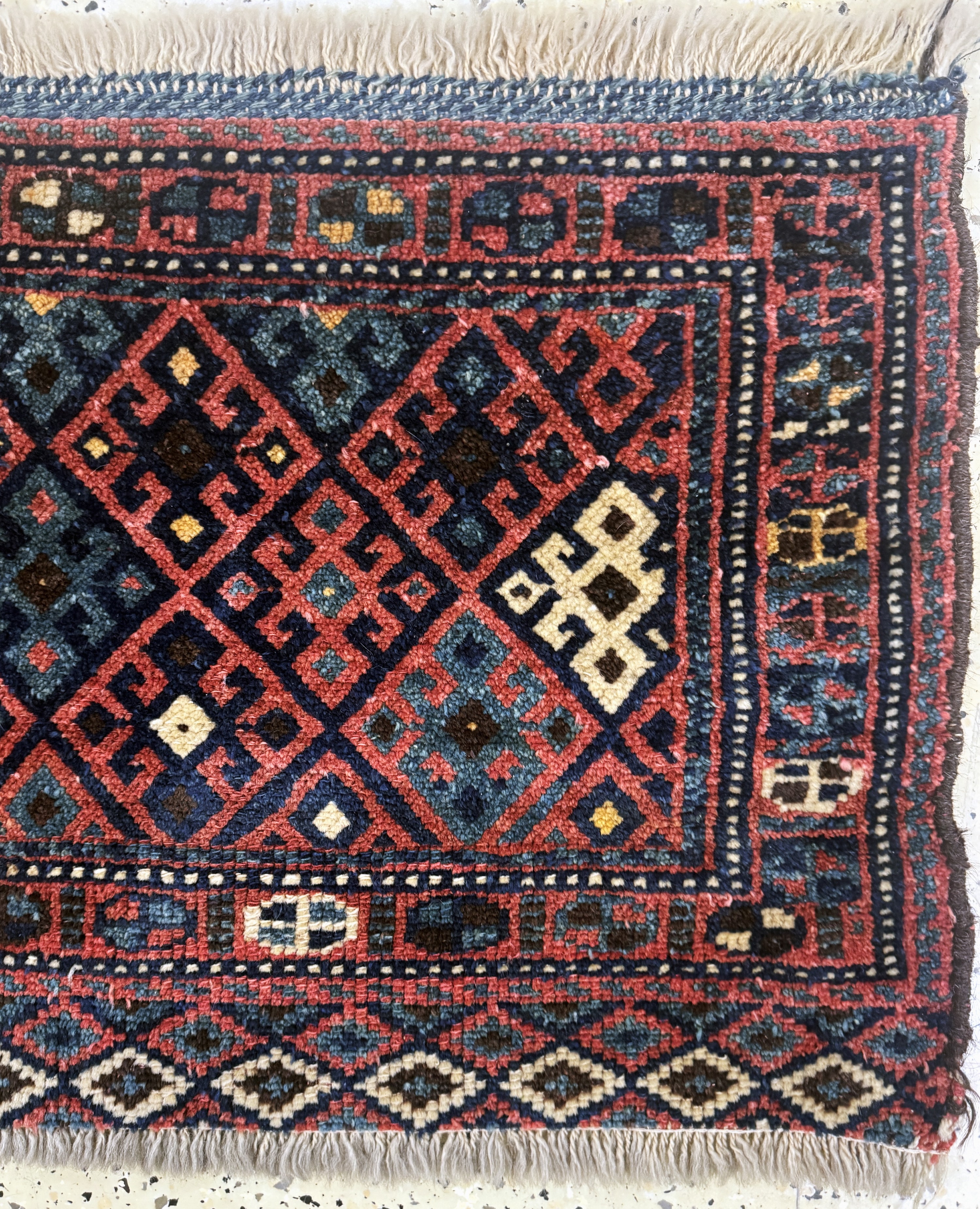 Detail a: "Jaf"antik, Persien, um 1900, Wolle auf Wolle, ca. 97 x 50 cm, EHZ: 2-3