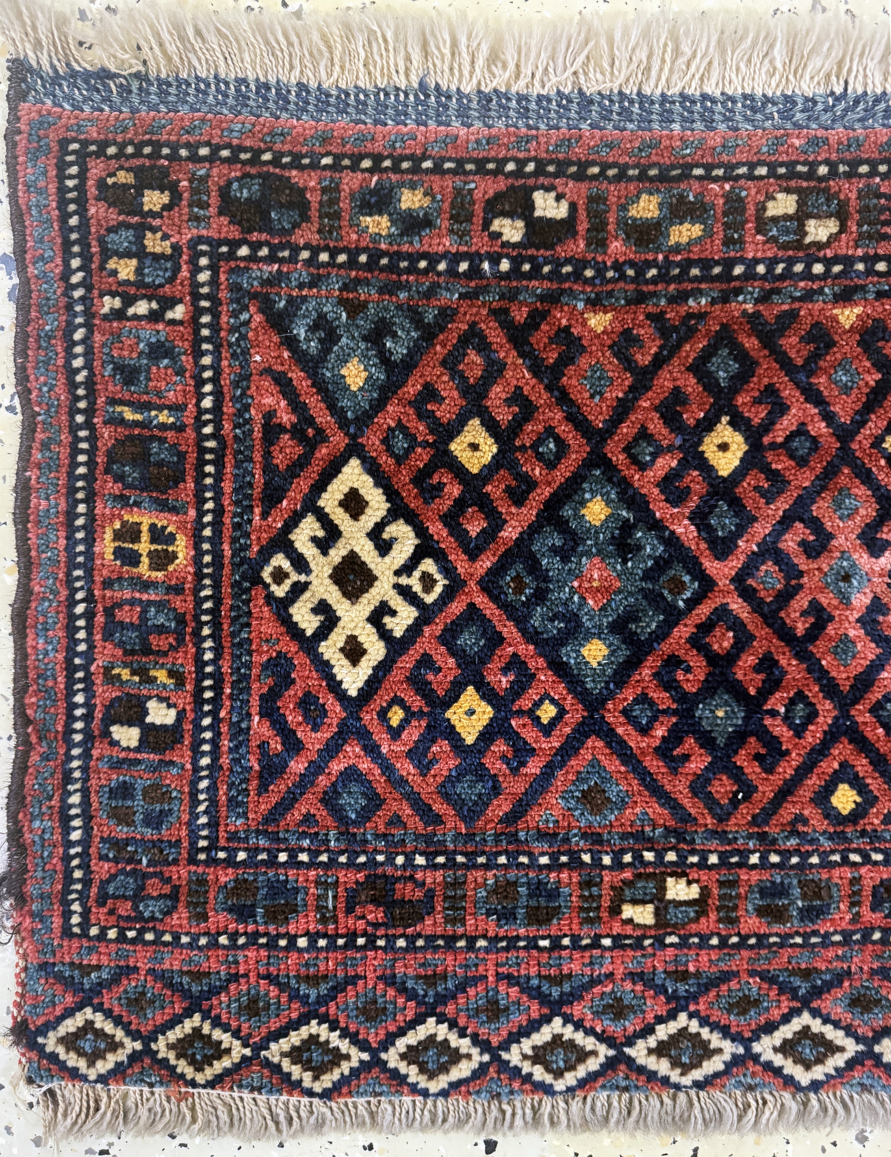 Detail b: "Jaf"antik, Persien, um 1900, Wolle auf Wolle, ca. 97 x 50 cm, EHZ: 2-3