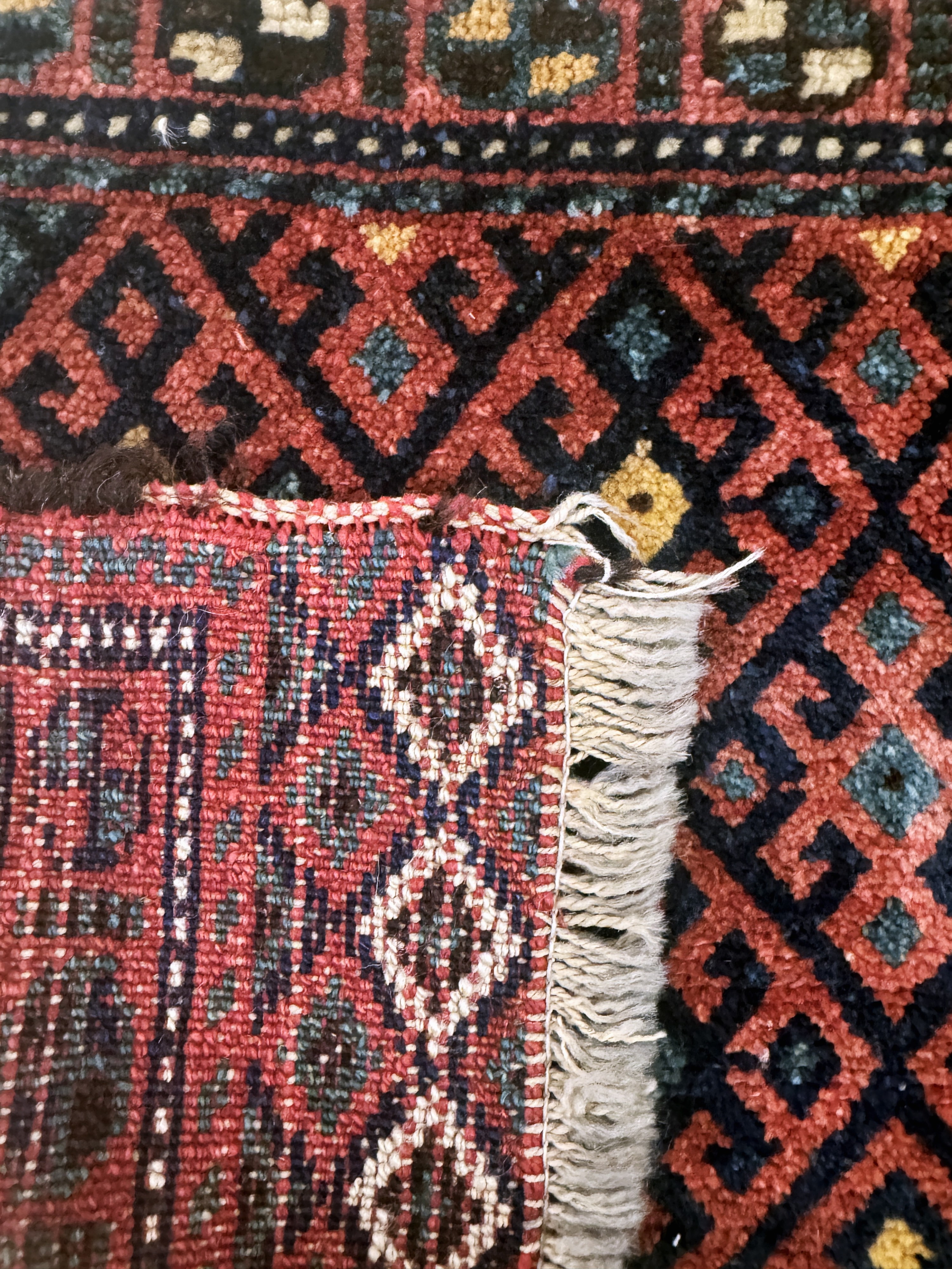 Detail c: "Jaf"antik, Persien, um 1900, Wolle auf Wolle, ca. 97 x 50 cm, EHZ: 2-3
