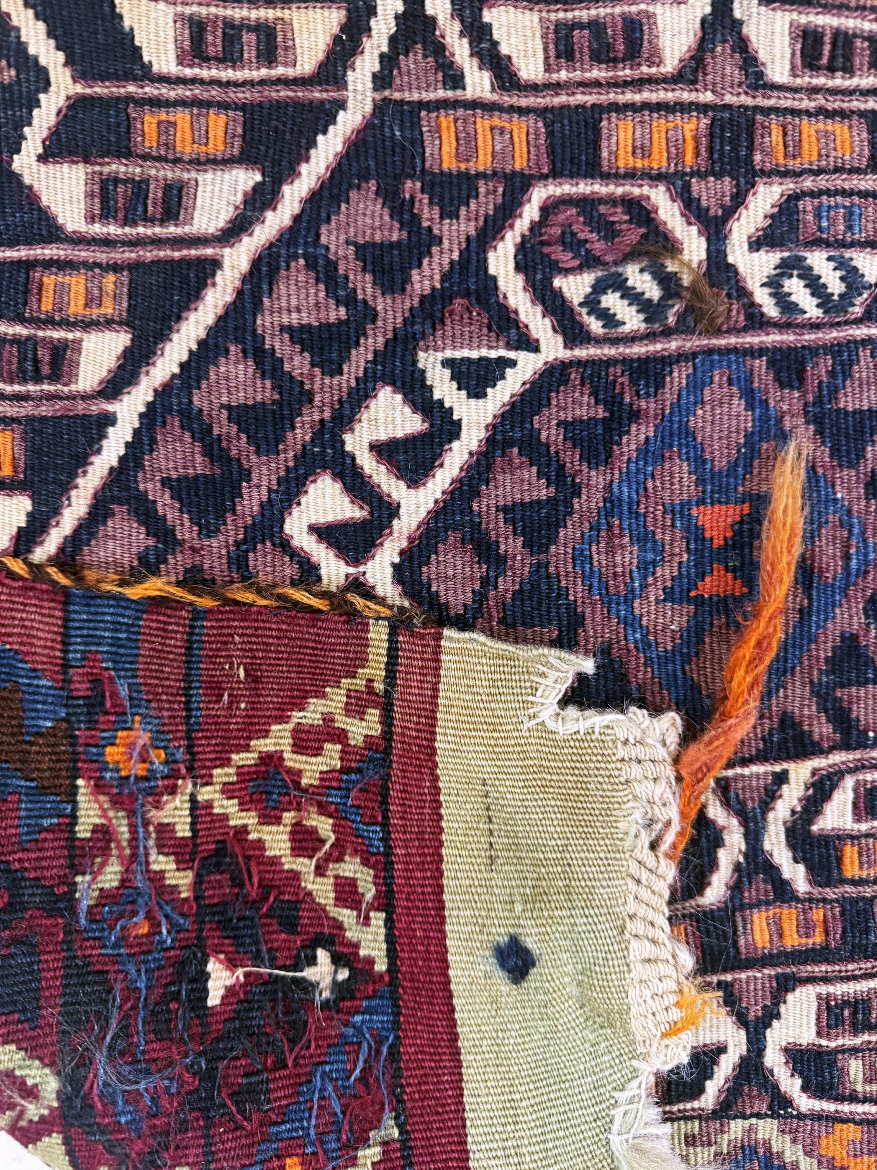 Detail b: 2 Lots offene Kelimtaschen, Türkei, Anfang 20.Jhd, Wolle auf Wolle, ca. 100 x 70 cm, EHZ:2