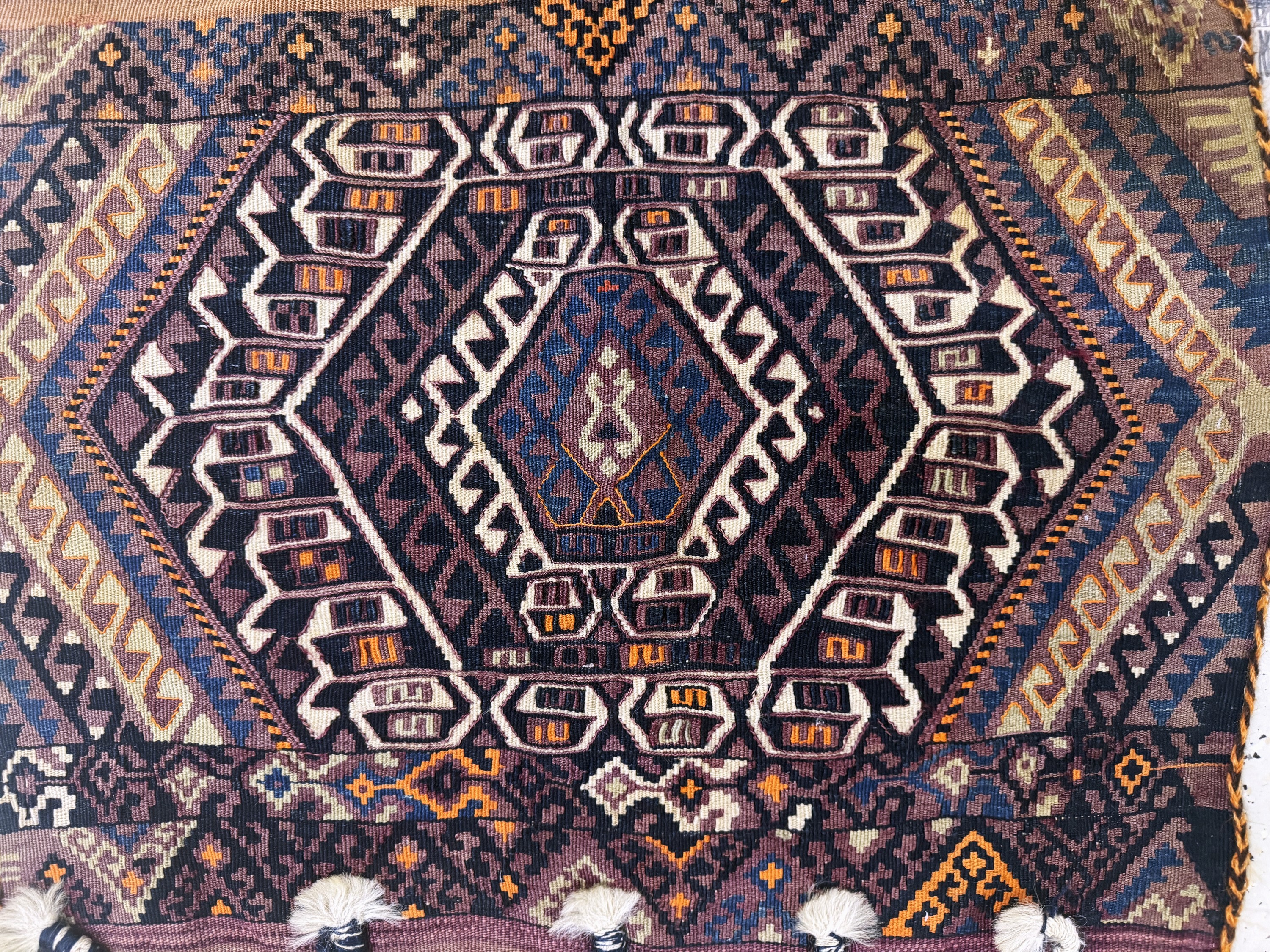 Detail c: 2 Lots offene Kelimtaschen, Türkei, Anfang 20.Jhd, Wolle auf Wolle, ca. 100 x 70 cm, EHZ:2