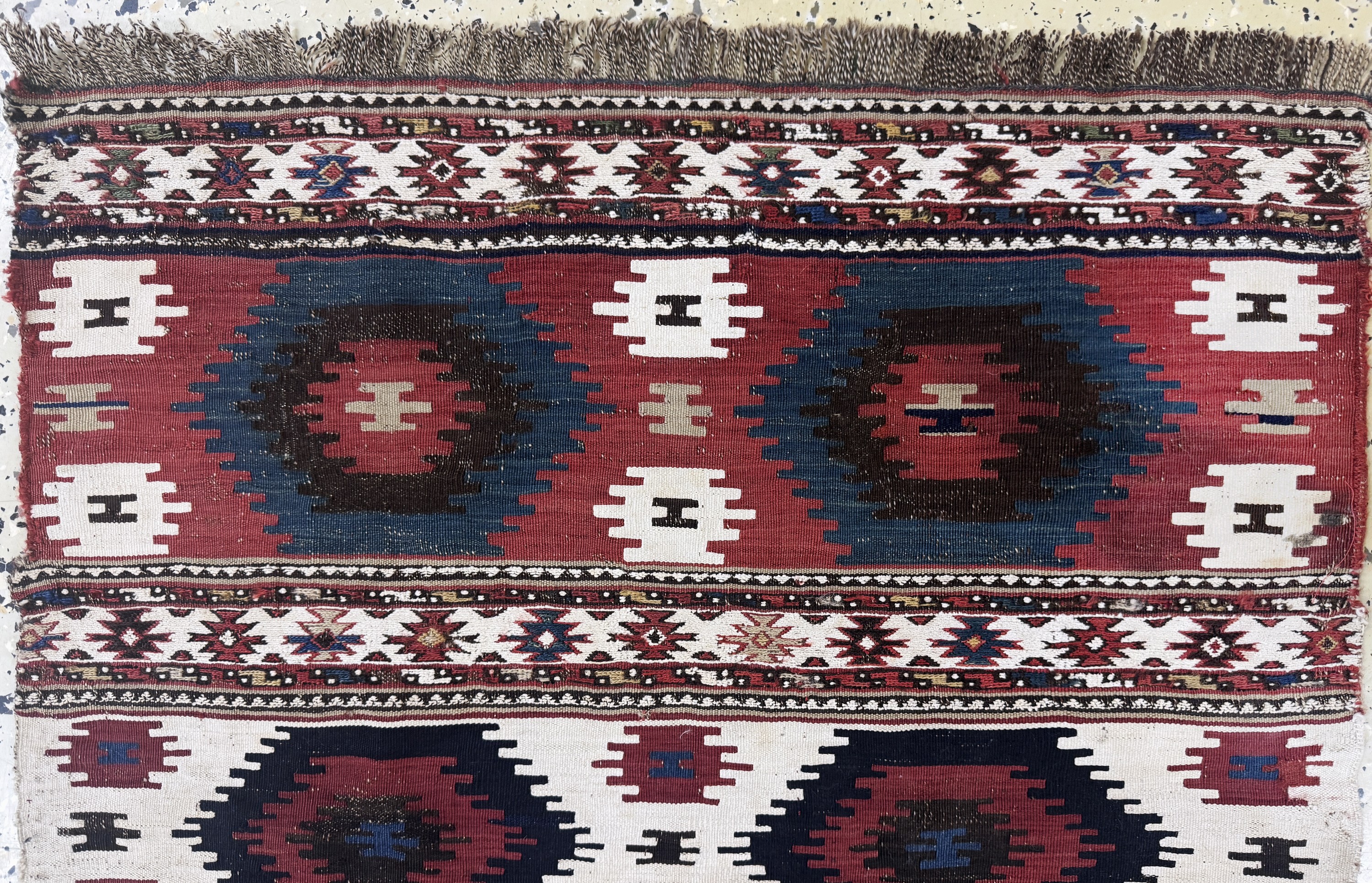 Detail a: Shahsawan Mafraschteil antik, Persien, um 1900, Wolle auf Wolle, ca. 85 x 72 cm, EHZ: 3