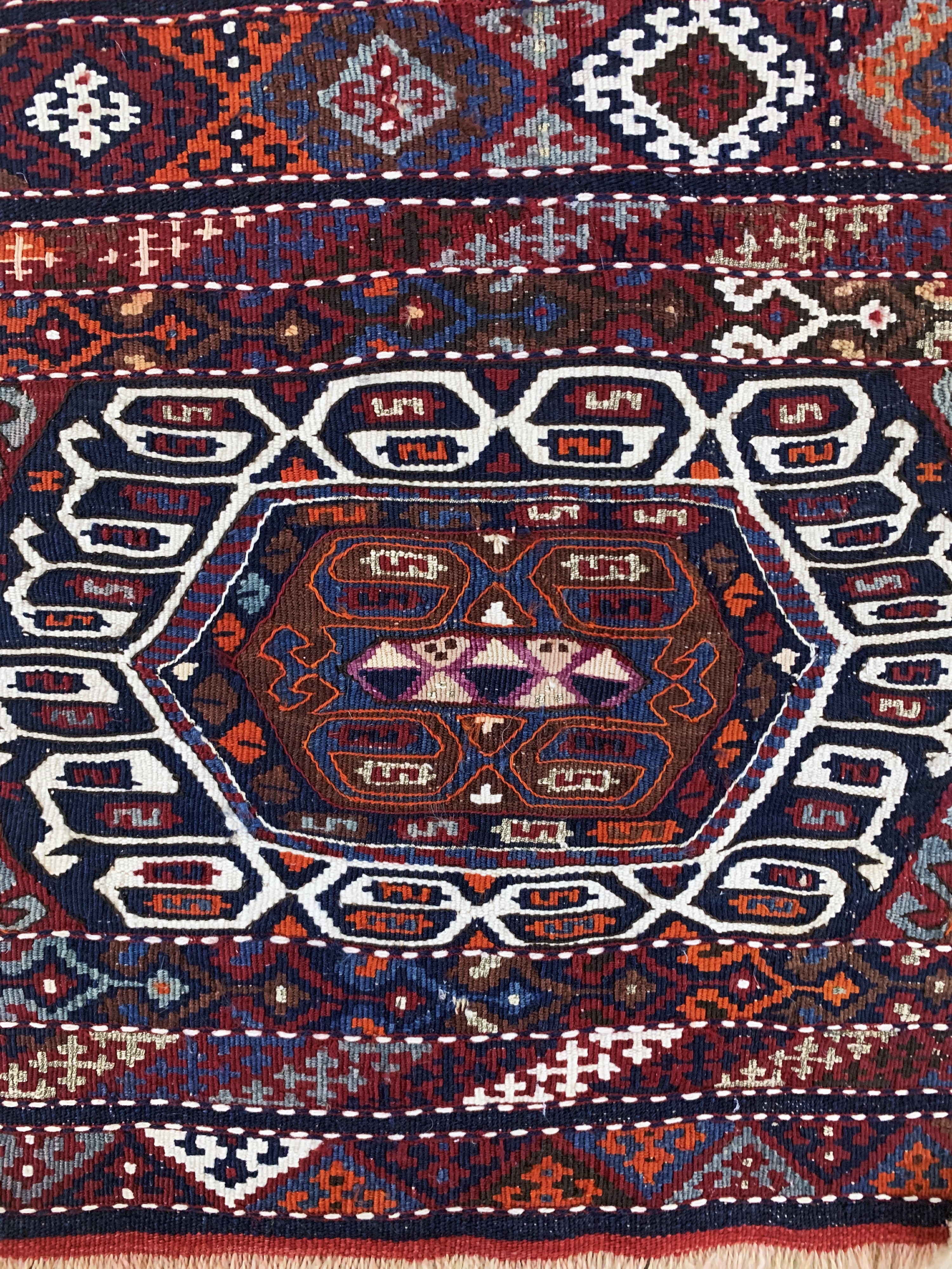 Detail c: 3 Lots Kelim-Taschenfront, Persien & Turkei, um 1900, Wolle auf Wolle, ca. 55 x 55 cm, EHZ: 2