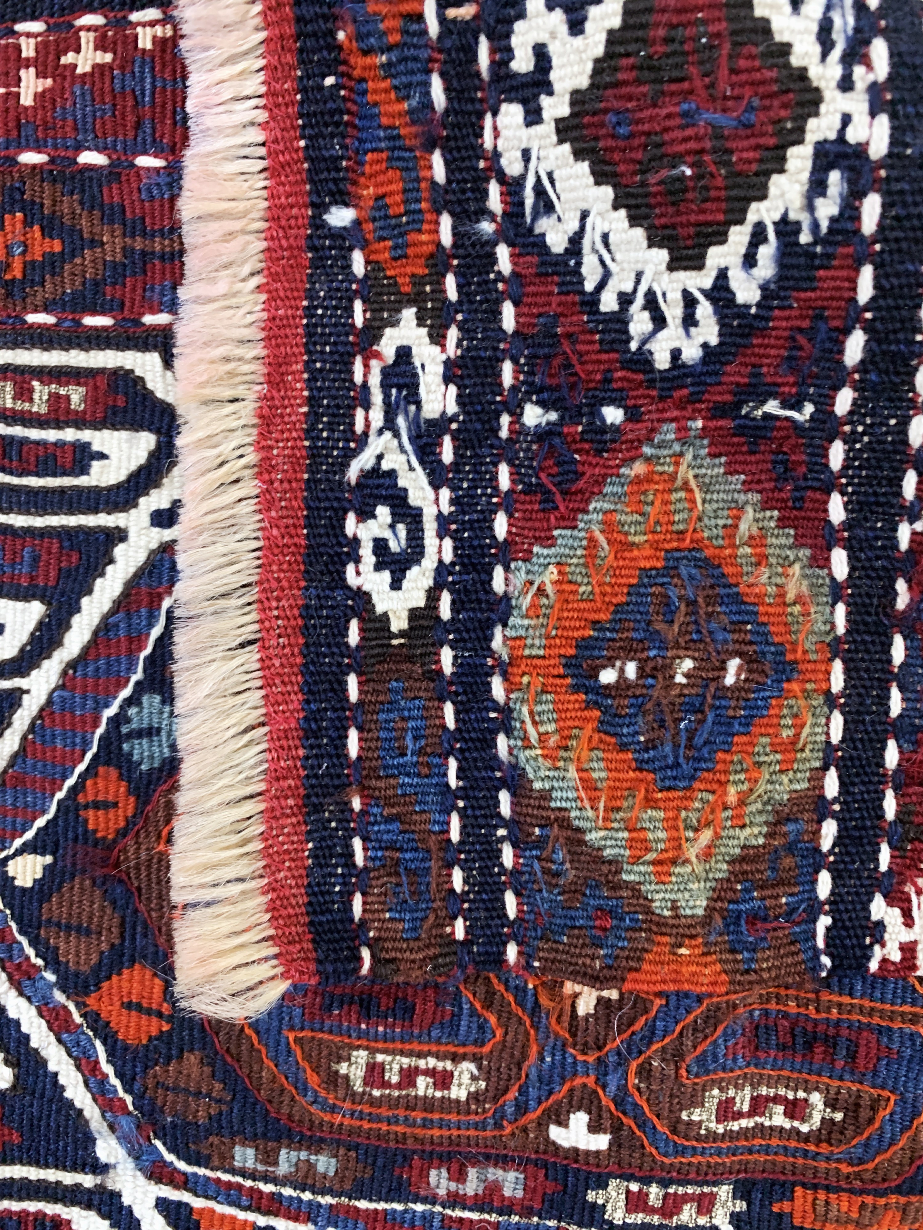 Detail d: 3 Lots Kelim-Taschenfront, Persien & Turkei, um 1900, Wolle auf Wolle, ca. 55 x 55 cm, EHZ: 2