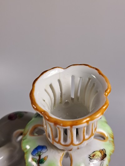 27093901u - Speiseservice, Herend, Viktoria, 6 Speiseteller, 6 Suppenteller, Sauciere, ...