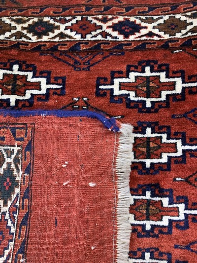 27093907c - 2 Lots Tekke Tschowal, Turkmenistan, um 1900, Wolle auf Wolle, ca. 116 x 73 cm, EHZ: 2 ...