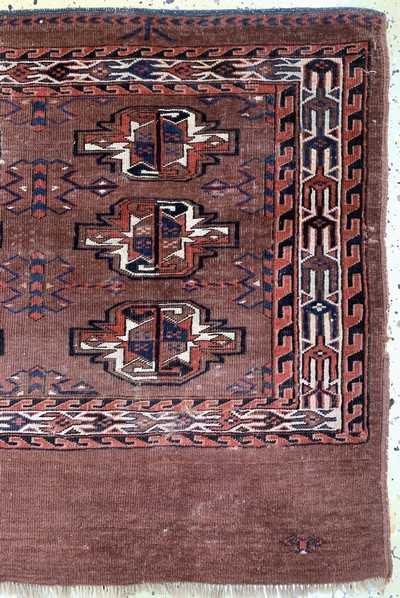 27093908a - Tekke Tschowal antik, Turkmenistan, 19.Jhd,Wolle auf Wolle, ca. 123 x 76 cm, EHZ: 4 ...
