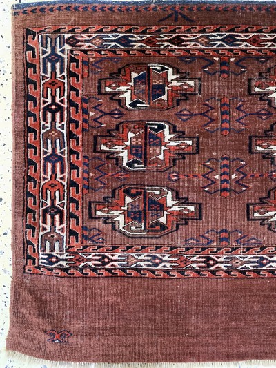 27093908c - Tekke Tschowal antik, Turkmenistan, 19.Jhd,Wolle auf Wolle, ca. 123 x 76 cm, EHZ: 4 ...