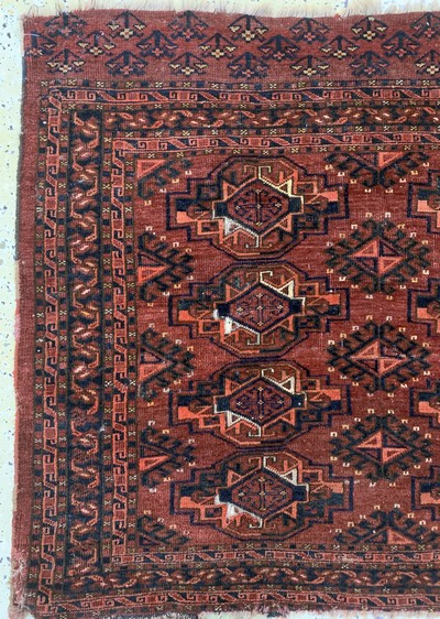 27093910c - Yomud Tschowal antik, Turkmenistan, 19.Jhd,Wolle auf Wolle, ca. 140 x 95 cm, EHZ: 4 ...