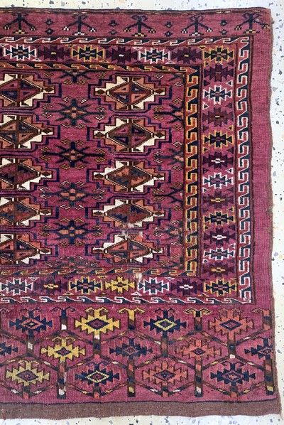 27093912a - Tekke Tschowal antik, Turkmenistan, um 1900, Wolle auf Wolle, ca. 122 x 78 cm, EHZ: 4 ...