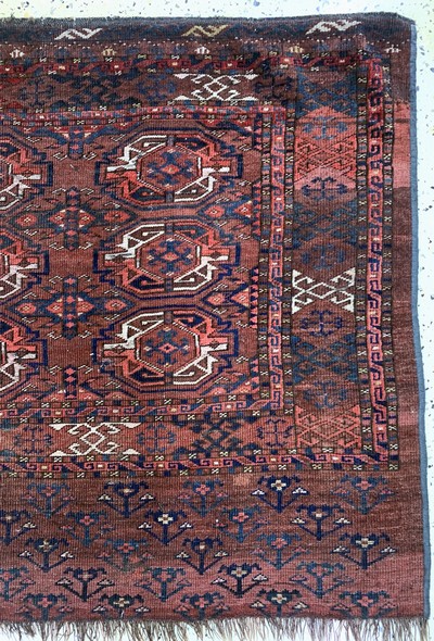 27093913a - Ersari Tschowal antik, Turkmenistan, 19.Jhd, Wolle auf Wolle, ca. 145 x 97 cm, EHZ:4 ...