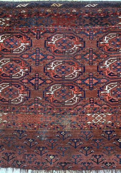 27093913b - Ersari Tschowal antik, Turkmenistan, 19.Jhd, Wolle auf Wolle, ca. 145 x 97 cm, EHZ:4 ...