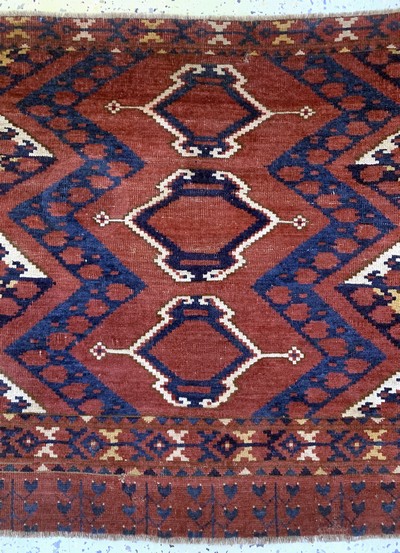 27093915b - Ersari Tschowal antik, Turkmenistan, 19.Jhd, Wolle auf Wolle, ca. 155 x 86 cm, EHZ:3 ...