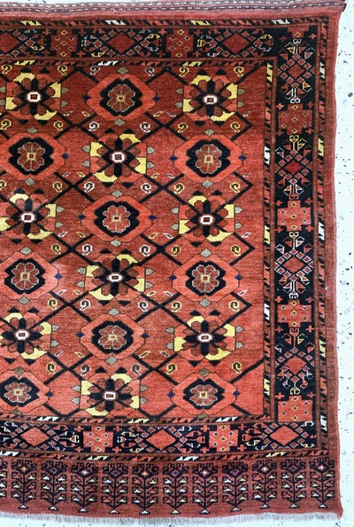 27093916a - Beschir Tschowal antik, Turkmenistan, 19.Jhd, Wolle auf Wolle, ca. 166 x 120 cm, EHZ: ...