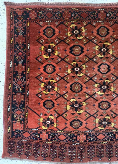 27093916b - Beschir Tschowal antik, Turkmenistan, 19.Jhd, Wolle auf Wolle, ca. 166 x 120 cm, EHZ: ...
