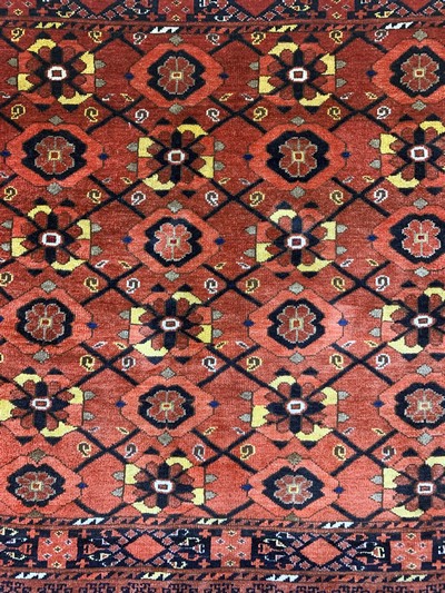 27093916c - Beschir Tschowal antik, Turkmenistan, 19.Jhd, Wolle auf Wolle, ca. 166 x 120 cm, EHZ: ...
