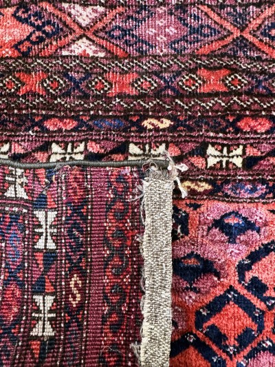 27093917d - Kizilayak Torba antik, Turkmenistan, 19.Jhd, Wolle auf Wolle, ca. 108 x 48 cm, EHZ:3 ...