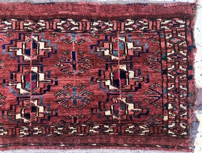 27094029a - 2 Lots Tekke Torba antik, Turkmenistan, 19.Jhd, Wolle auf Wolle, ca. 68 x 33 cm, EHZ: 3 ...