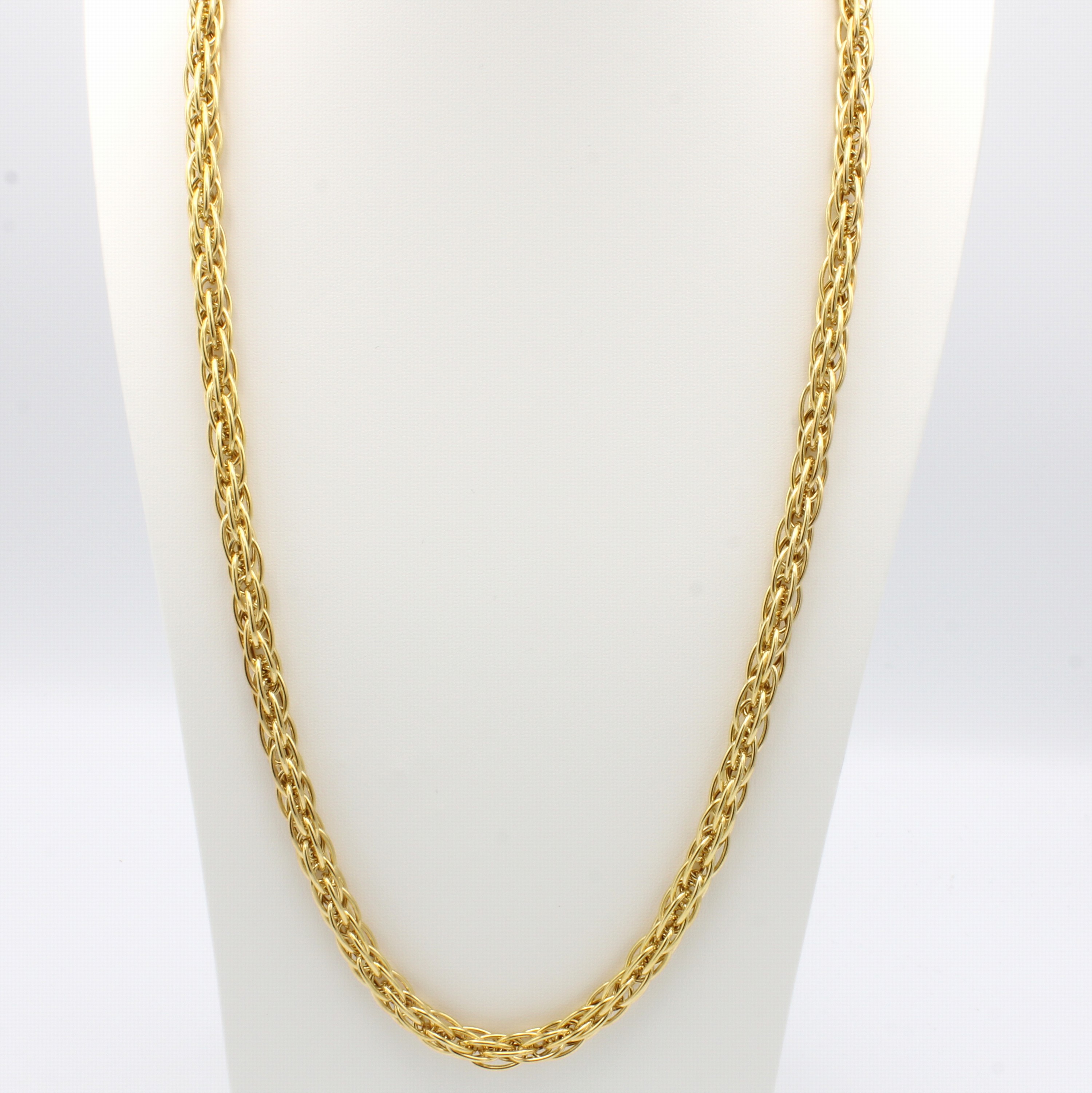 Image 27094721 - Massives Collier, GG 750/000, ovale Doppel- ankerglieder, Karabinerschl., B. ca. 8 mm, ...