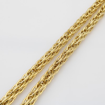 27094721b - Massives Collier, GG 750/000, ovale Doppel- ankerglieder, Karabinerschl., B. ca. 8 mm, ...